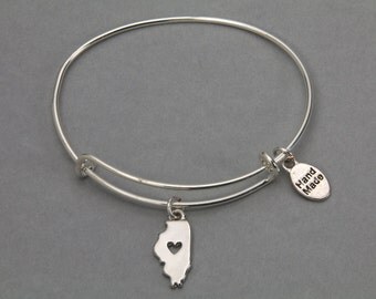 Illinois: Adjustable bangle bracelet. Sale