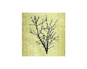 BARE BRANCH Rubber Stamp~Large Cling Stamp~Winter Branch~Rustic Wedding~Branches~Fall~Christmas~Holiday~Thanksgiving~Autumn~Forest (53-14)