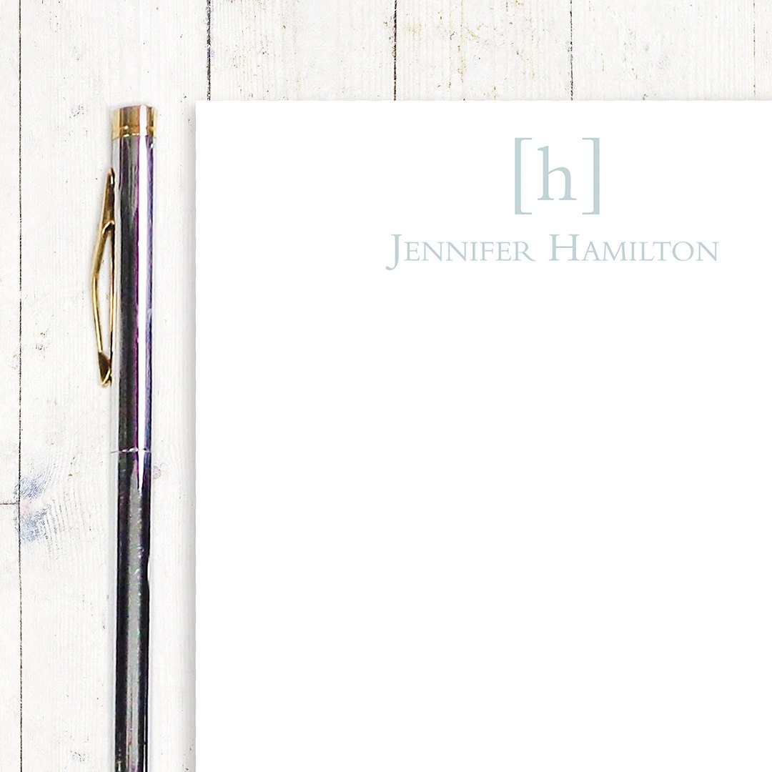 personalized notePAD - SIMPLY CLASSIC MONOGRAM - stationery - stationary - business letterhead