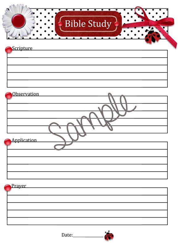 Bible Study SOAP Worksheet