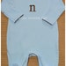 Oliver's Blue & Brown Footed Sleeper-Baby Boy Coming Home Outfit-Baby Shower Gift-Newborn Pictures-Pima Cotton Footed Sleeper