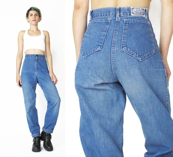 80s High Waist Jeans Vintage High Waisted Jeans Womens Mom