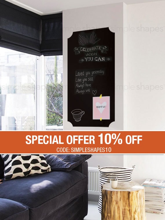Chalkboard Wall Decal Elegant Style Extra Large by SimpleShapes