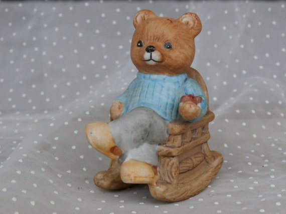 vintage teddy bear rocking chair