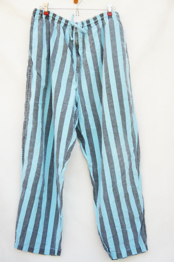 striped drawstring pants