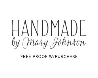Custom Handmade by stamp Mounted with Handle or Self-Inking - 20459