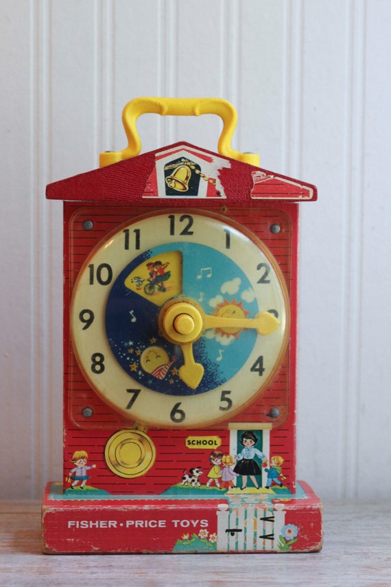 music box teaching clock fisher price