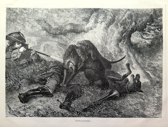 19th-century Print Showing The Beast Of By Lyranebulaprints