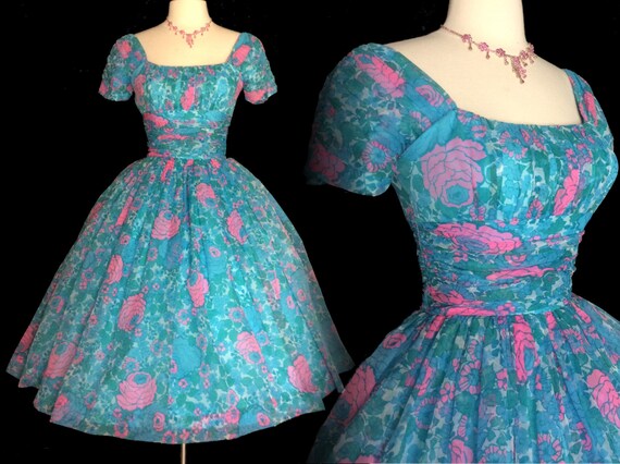 Vintage 1950s Dress//Jonathan Logan//50s Dress//New Look//Rockabilly//Femme Fatale//Party Dress