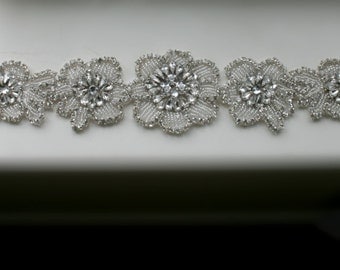 Wedding dress belt, Floral Bridal Belt, Wedding Accessories, wedding dress sash, wedding Belt, bridal, rhinestone jewelry