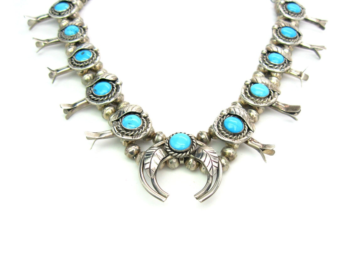 Squash Blossom Necklace. Crescent Naja. Native American