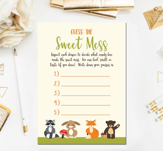 Guess The Mess Game Printable Baby Shower Guess The Sweet