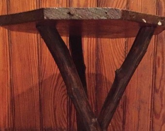 Willow Twig Table Adirondack lamp table Antique
