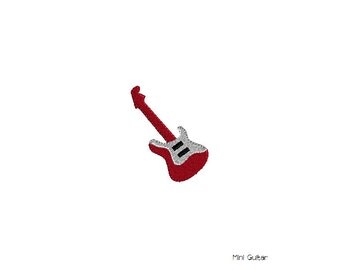 Mini Guitar Embroidery Design for Machine Embroidery-INSTANT DOWNLOAD