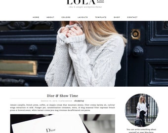 Wordpress Theme Responsive Blog Design "Lola" - Photography, Slider