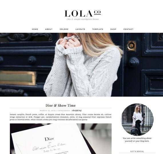 Wordpress Theme Responsive Blog Design Lola