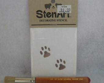 paw print stencil etsy