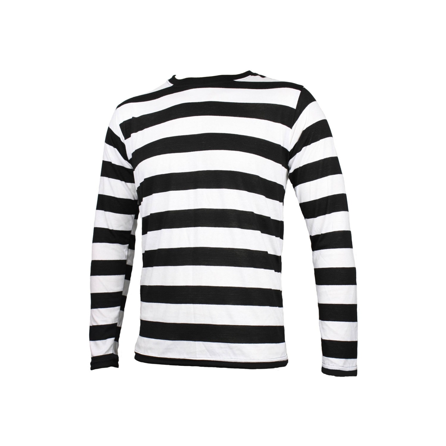 black white stripe long sleeve shirt