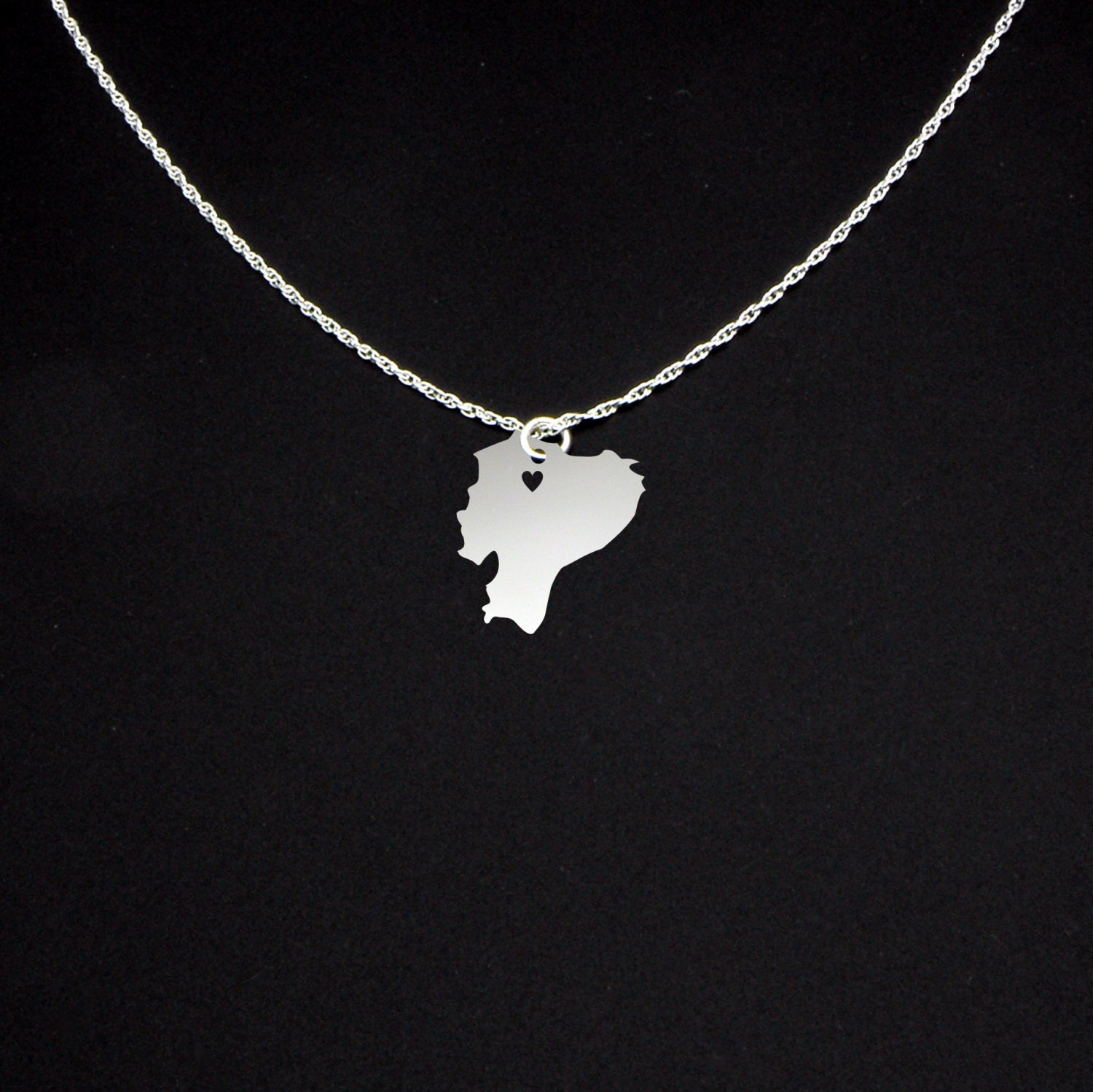 Ecuador Necklace Country Necklace Country Charm Ecuador