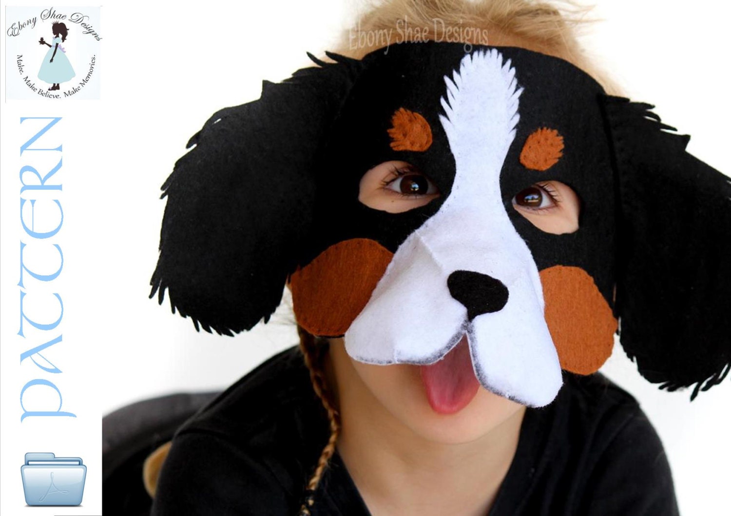 Dog Mask Sewing PATTERN Pdf Download 