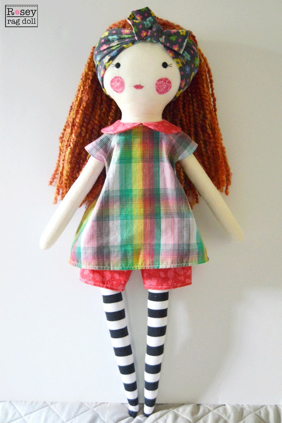 large rag doll: Clover rosey rag doll by roseyragdoll on Etsy