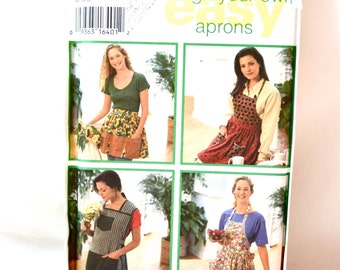 UNCUT Simplicity Pattern 9333 for Misses Set of Aprons size S-M-L bust 32.5 to 42
