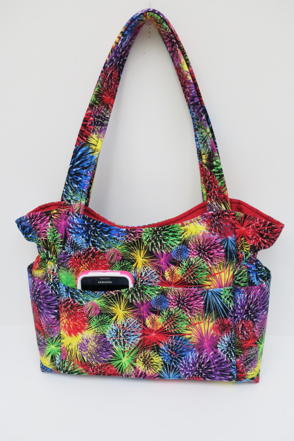 Red White Blue Bag Multi Colored Purse Patriotic Forth of