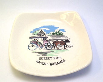 Wade Nassau Bahamas Surrey Ride Souvenir Dish - Wade Pottery - Wade Pin Tray - Wade - Wade Collectables - Wade Dish - Wade Trinket