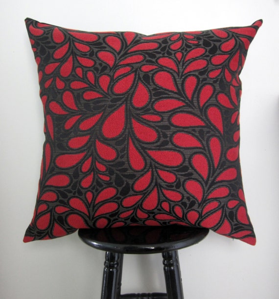 Red Pillow Cover 24x24 Decorative Pillows Modern Retro Floor