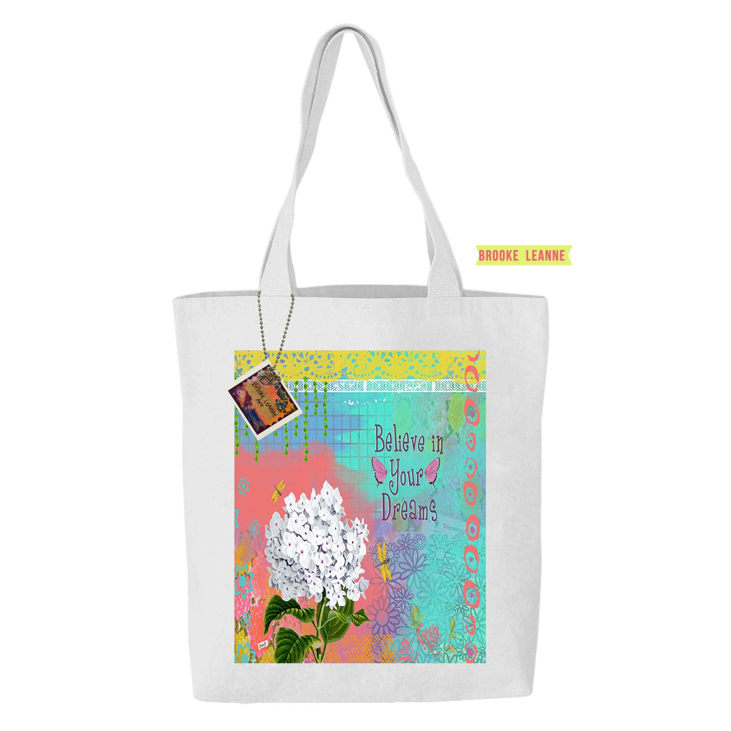 floral reusable grocery bags