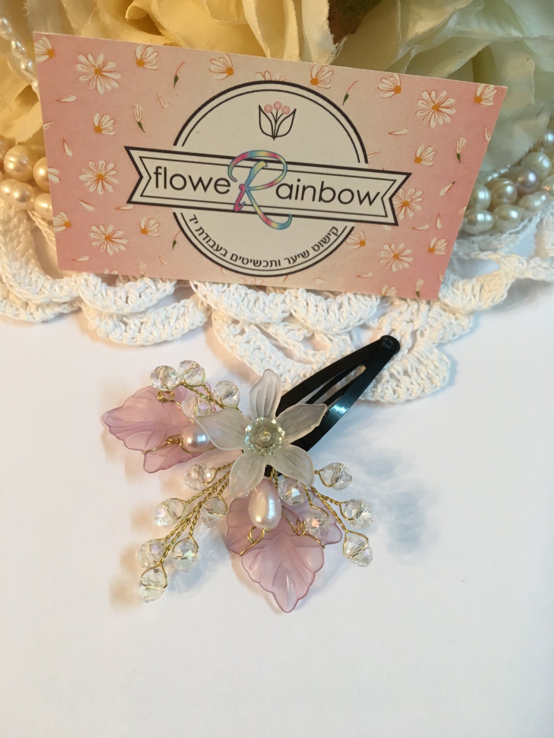 Flower Girl Headpiece Pearl Flower Girl Hair Accessories