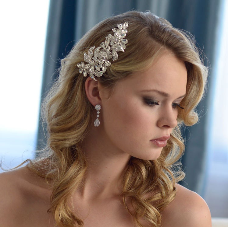 Wedding Hair Clip Rhinestone Hair Clip Crystal Clip by USABride