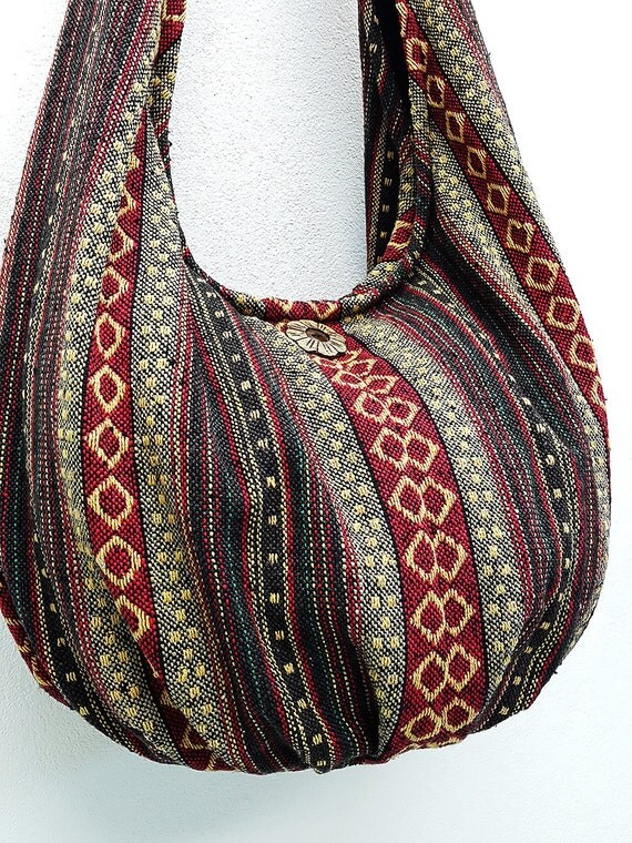 Handmade Woven Bag Handbags Purse Tote bag Thai Cotton Bag Hippie bag Hobo bag Boho bag Shoulder bag Women bag Everyday bag WF6