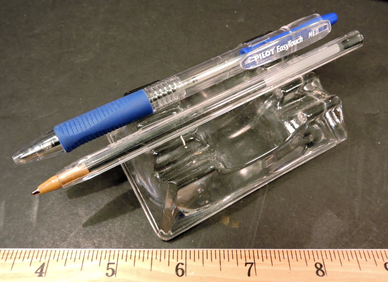 Pencil Holder Glass Desk Accessory Vintage Pen Pencil Holder