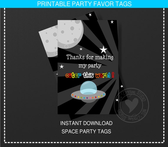 70 sale outer space thank you tags space party