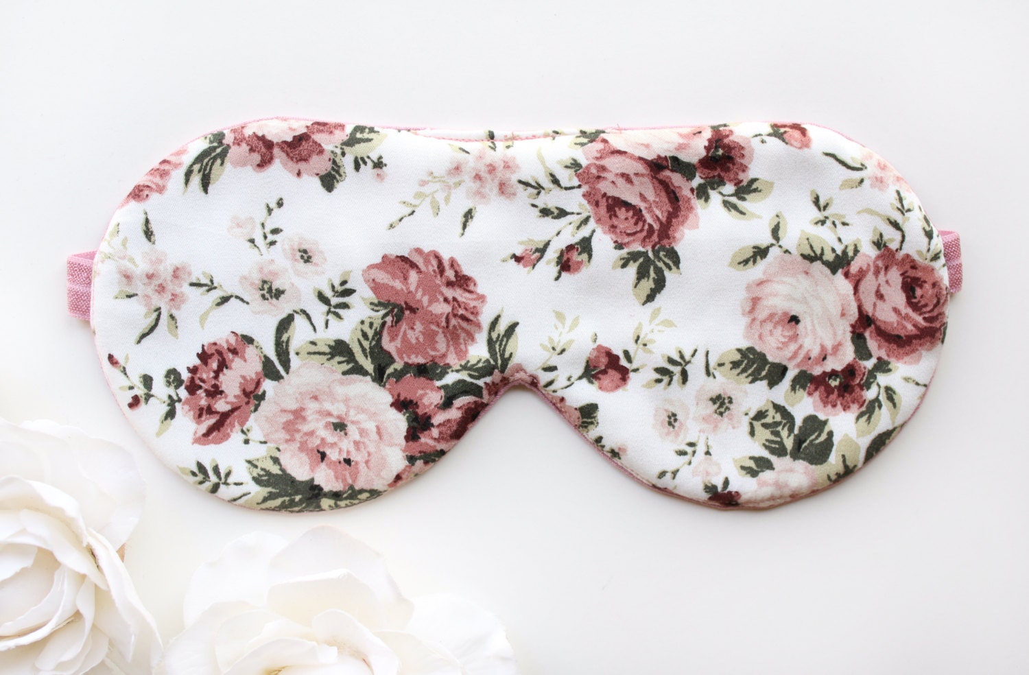 Floral Sleep Mask Cotton Sleep Mask Vintage Rose Sleep Mask
