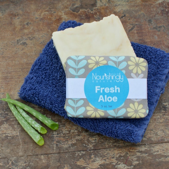 Natural Aloe Vera Soap for Sensitive Skin Unscented herbal
