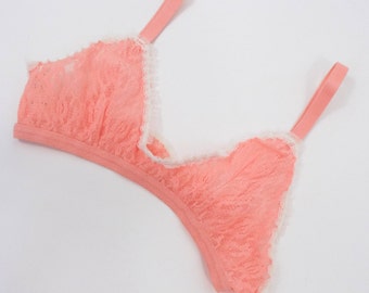 Black mesh and eyelash lace triangle bra problems scottsdale