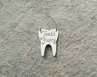 Tooth Fairy Sign - Miniature Fairy Door Fairy Garden Dollhouse Accessories