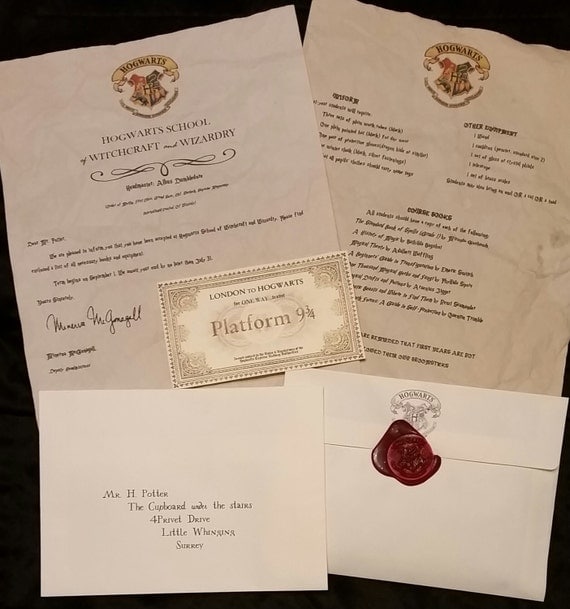 Harry Potter Custom Acceptance Letter