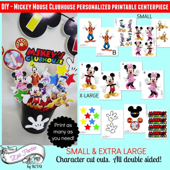 DIY | Mickey Mouse Clubhouse Printable Centerpiece | Personalized ...