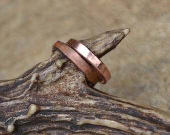 Simple adjustable copper ring band, simple copper ring band, adjustable copper ring band, women's copper ring band, women simple copper ring