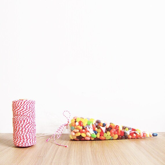 25 Clear Candy Bag Popcorn Bag Loot Bag Cone Bag FDA