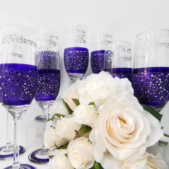 Bridal Party Gifts 11 Personalized Wedding Champagne Glass Gift Set ...