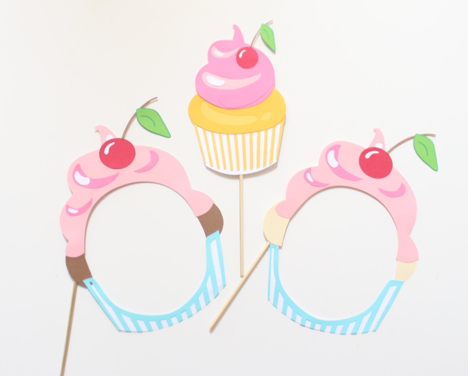 3pc Sweet Pastry Photo Booth Props/Ice Cream Party Props/Ice