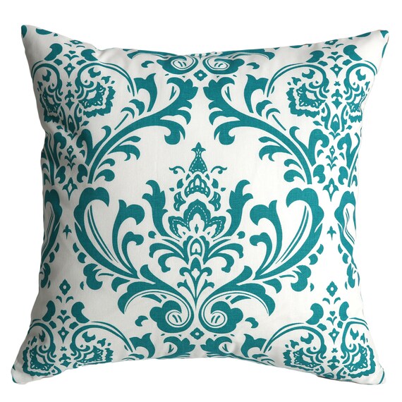 One Teal Pillow Cover Turquoise 18x18 Euro Sham by Pillomatic
