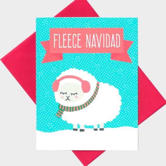 Funny Christmas Card Fleece Navidad Feliz Navidad By Turtlessoup