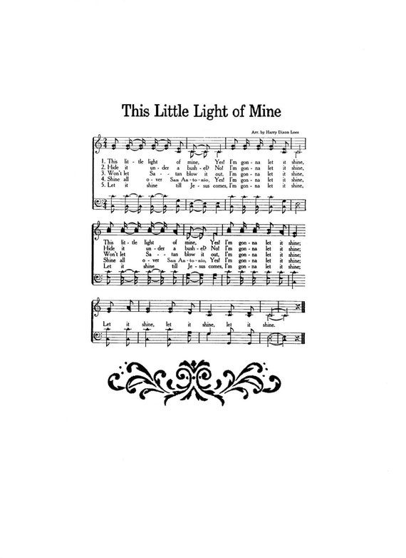 Free Printable Lyrics To This Little Light Of Mine