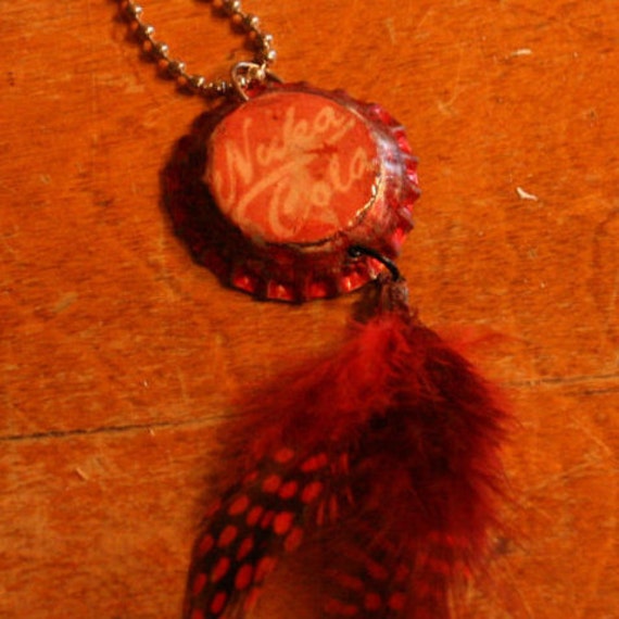 Nuka Cola Fallout Bottle Cap Necklace by Rocketpopcrafts on Etsy