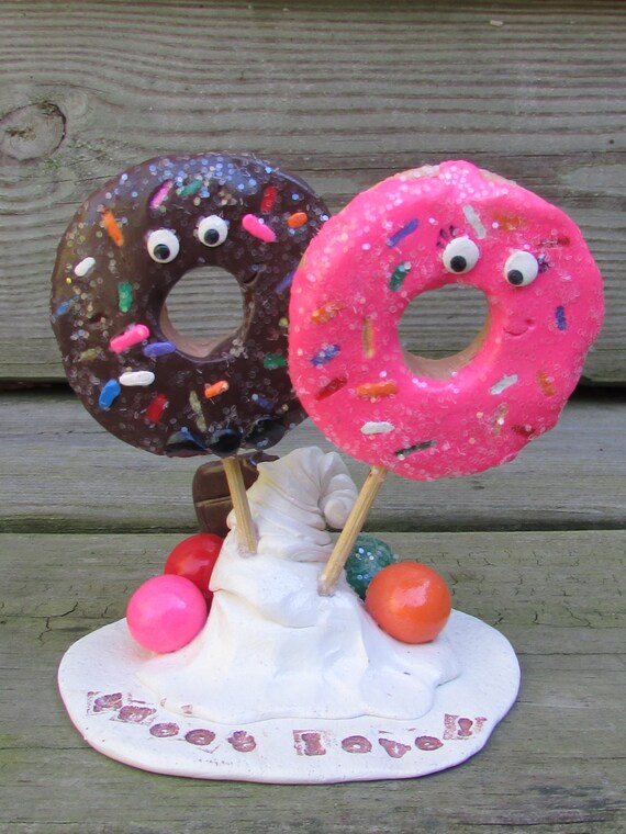 Download Sweet Love Wedding Cake Topper Doughnut Wedding Cake Topper